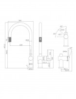 Grifo cocina LAZIO croquis