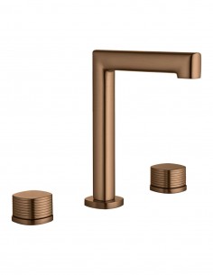 Grifo de lavabo sobre encimera - oro rosa cepillado FIRENZE de IMEX
