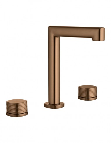 Grifo de lavabo sobre encimera - oro rosa cepillado FIRENZE de IMEX