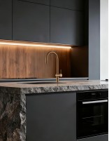 Grifo cocina LAZIO oro rosa cepillado ambiente