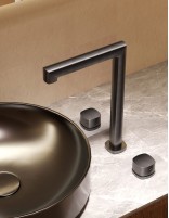 Grifo de lavabo alto sobre encimera - black gun metal FIRENZE de IMEX