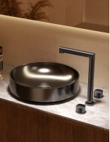 Grifo de lavabo alto sobre encimera - black gun metal FIRENZE de IMEX