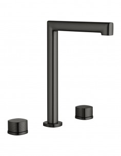 Grifo de lavabo alto sobre encimera - black gun metal FIRENZE de IMEX