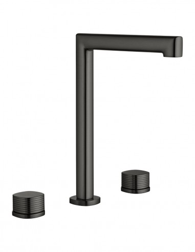 Grifo de lavabo alto sobre encimera - black gun metal FIRENZE de IMEX