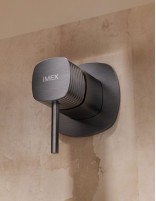 Grifo de lavabo empotrado monomando - black gun metal FIRENZE de IMEX