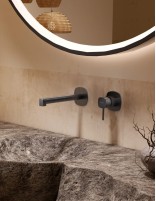 Grifo de lavabo empotrado monomando - black gun metal FIRENZE de IMEX