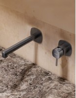 Grifo de lavabo empotrado monomando - black gun metal FIRENZE de IMEX