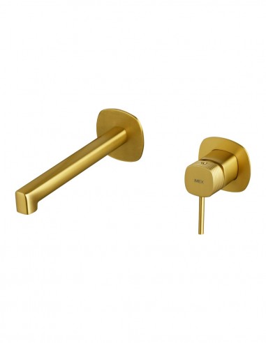 Grifo de lavabo empotrado monomando - oro cepillado FIRENZE de IMEX