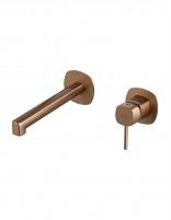 Grifo de lavabo empotrado monomando - oro rosa cepillado FIRENZE de IMEX