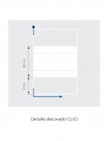 Mampara ducha fija dorada sin brazo detalle decorado clio