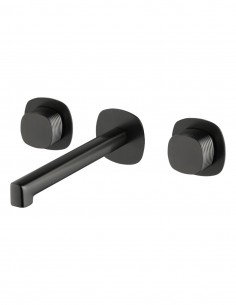 Grifo de lavabo empotrado bimando - black gun metal FIRENZE de IMEX