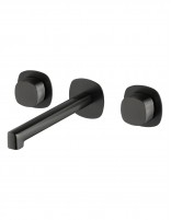 Grifo de lavabo empotrado bimando - black gun metal FIRENZE de IMEX