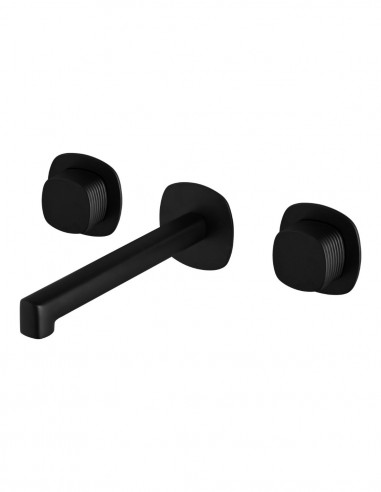 Grifo de lavabo empotrado bimando - negro FIRENZE de IMEX