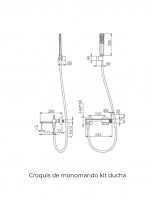 Monomando kit baño/ducha - black gun metal FIRENZE de IMEX