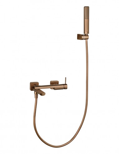 Monomando kit baño/ducha - oro rosa cepillado FIRENZE de IMEX