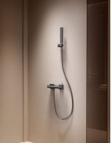 Kit de ducha monomando termostático - black gun metal FIRENZE de IMEX