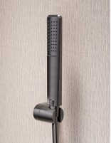 Kit de ducha monomando termostático - black gun metal FIRENZE de IMEX