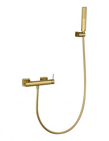 Kit de ducha monomando termostático - oro cepillado FIRENZE de IMEX