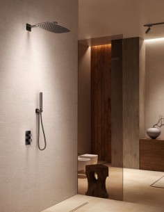 Conjunto de ducha empotrado monomando - black gun metal FIRENZE de IMEX 2