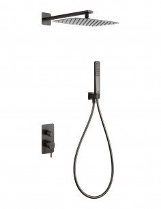 Conjunto de ducha empotrado monomando - black gun metal FIRENZE de IMEX