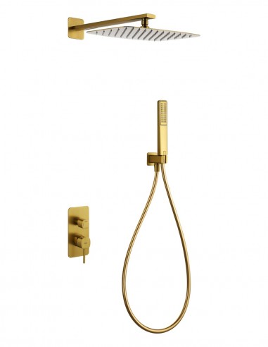 Conjunto de ducha empotrado monomando - oro cepillado FIRENZE de IMEX
