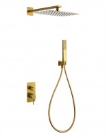 Conjunto de ducha empotrado monomando - oro cepillado FIRENZE de IMEX