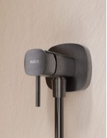 Grifo de bidé empotrado monomando - black gun metal FIRENZE de IMEX