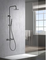 Conjunto barra de ducha monomando - black gun metal BLESS de IMEX