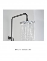 Conjunto barra de ducha monomando - black gun metal BLESS de IMEX