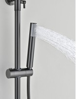 Conjunto barra de ducha monomando - black gun metal BLESS de IMEX