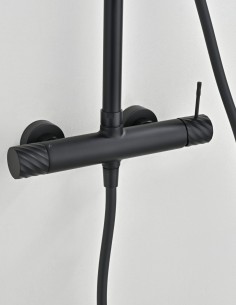 Conjunto barra de ducha monomando - negro BLESS de IMEX 2