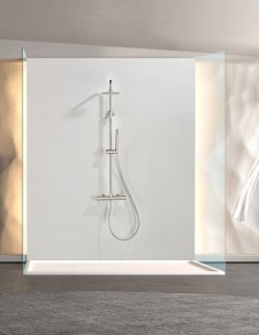 Conjunto barra de ducha monomando - níquel cepillado BLESS de IMEX