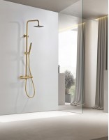Conjunto barra de ducha monomando - oro cepillado BLESS de IMEX