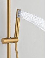 Conjunto barra de ducha monomando - oro cepillado BLESS de IMEX