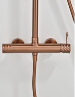 Conjunto barra de ducha monomando - oro rosa cepillado BLESS de IMEX