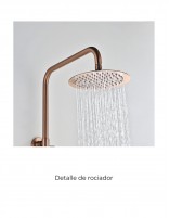 Conjunto barra de ducha monomando - oro rosa cepillado BLESS de IMEX