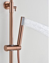 Conjunto barra de ducha monomando - oro rosa cepillado BLESS de IMEX