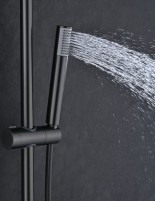 Conjunto barra de ducha monomando termostático - black gun metal BLESS de IMEX