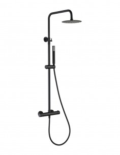 Conjunto barra de ducha monomando termostático - negro BLESS de IMEX
