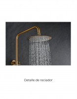 Conjunto barra de ducha monomando termostático - oro cepillado BLESS de IMEX