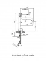 Grifo monomando de lavabo - black gun metal BLESS de IMEX