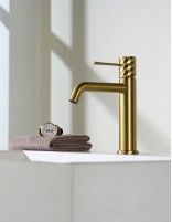 Grifo monomando de lavabo - oro cepillado BLESS de IMEX