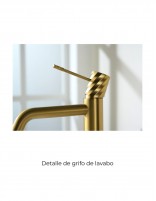 Grifo monomando de lavabo - oro cepillado BLESS de IMEX