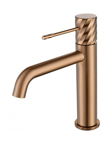 Grifo monomando de lavabo - oro rosa cepillado BLESS de IMEX