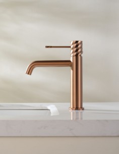 Grifo monomando de lavabo - oro rosa cepillado BLESS de IMEX 2