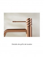 Grifo monomando de lavabo - oro rosa cepillado BLESS de IMEX