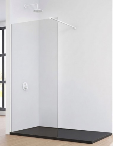 Mampara blanco mate - ORIENTE 1 hoja fija de Bathplus