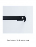 Mampara negro mate - ORIENTE 1 hoja fija de Bathplus