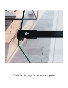 Mampara negro mate - ASIA 1 hoja fija de Bathplus 2