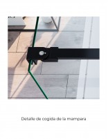 Mampara negro mate - ORIENTE 1 hoja fija de Bathplus